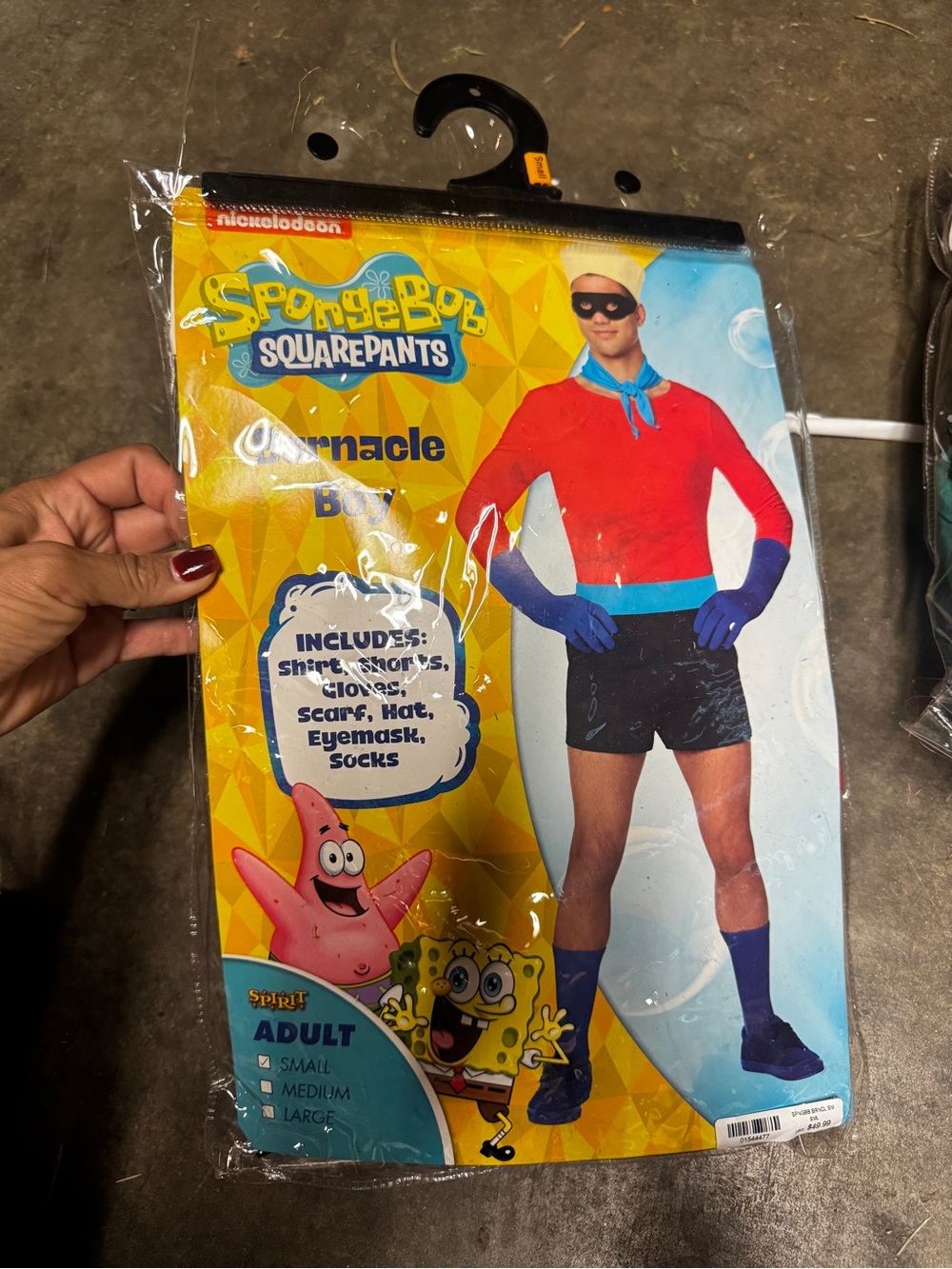 SpongeBob SquarePants barnacle boy costume small